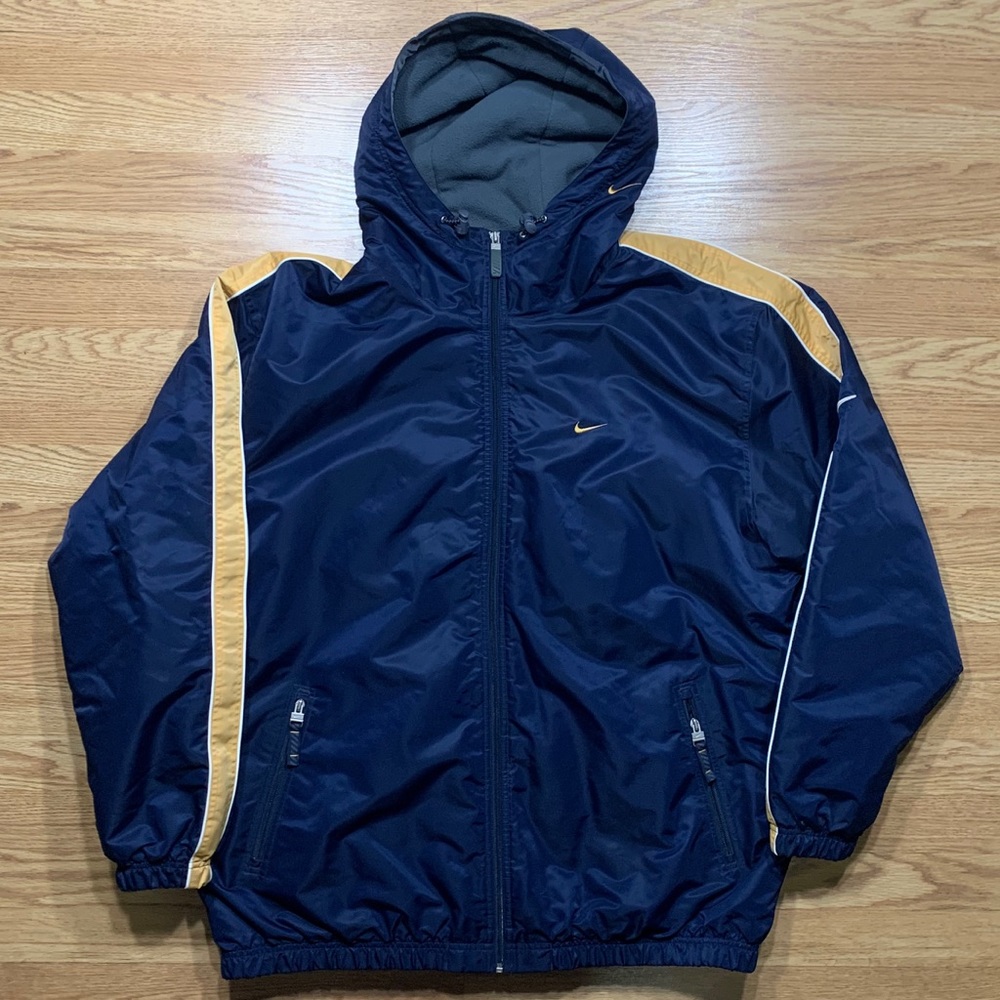 Vintage Nike Fleece Lined Hooded Jacket Coat